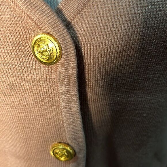 NWT ANRABESS Sweater. Beautiful,heavy knit Camel Button Front Cardigan S. WT239 - Picture 5 of 6